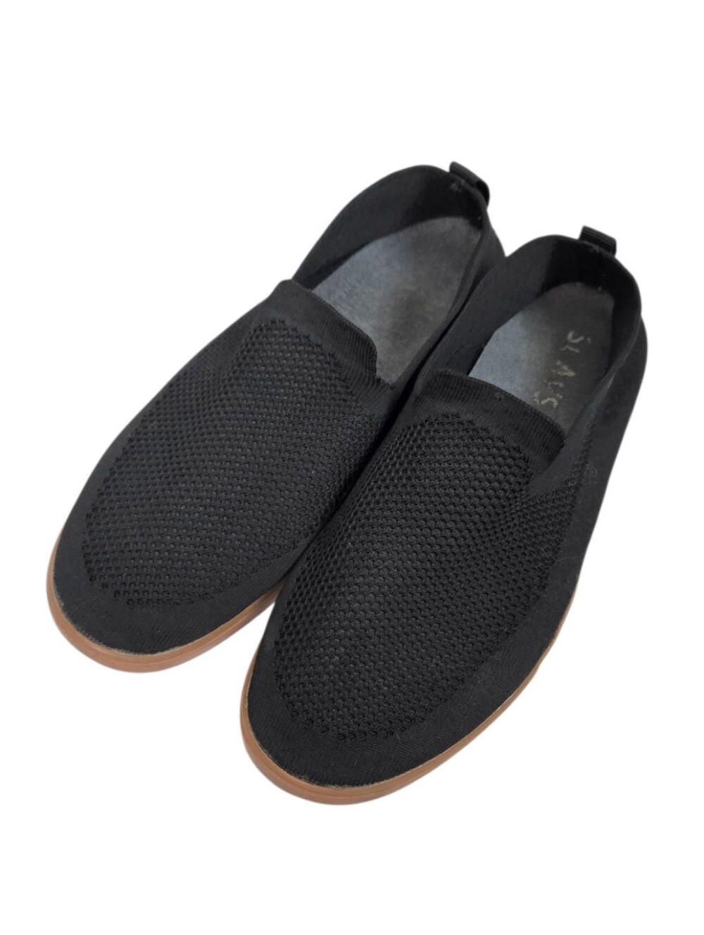 Suavs The Barton Black Knit Slip-On Shoes with Rubber Sole